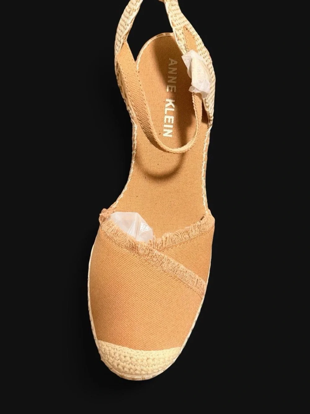 Women's Peach Espadrille Wedge Sandals